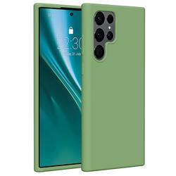 Etteri silikonikotelo Samsung Galaxy S22 Ultra vaaleanvihre&auml;lle