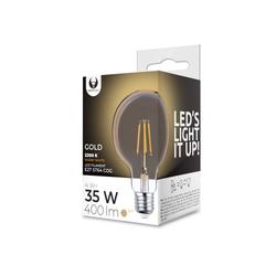 LED-lamppu filamentti E27 G95 4W 230V 2200K 400lm COG kulta Forever Light