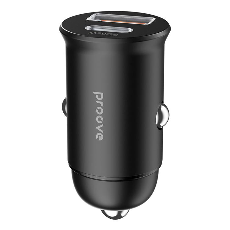 Proove Tiny Power Pro PD car charger USB-C + USB-A 65W black