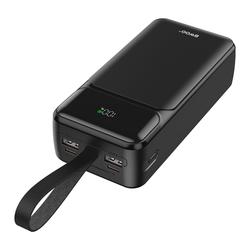 BWOO 65W varavirtal&auml;hde 30000 mAh 2x USB-A, 1x USB-C LCD-n&auml;yt&ouml;ll&auml;, musta