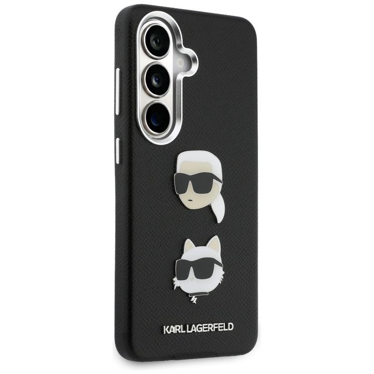 Karl Lagerfeld case Saffiano Double Heads Metal for Samsung Galaxy S26 black