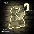 Neon LED -valo CAT l&auml;mmin valkoinen Lepakko + USB FLNE03 Forever Light