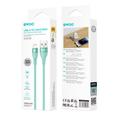 BWOO Minimalist Silicone 3A -kaapeli X280L USB-A - Lightning, vihre&auml;