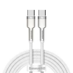 Baseus-kaapeli Cafule Metal PD USB-C - USB-C 2,0 m valkoinen 100W
