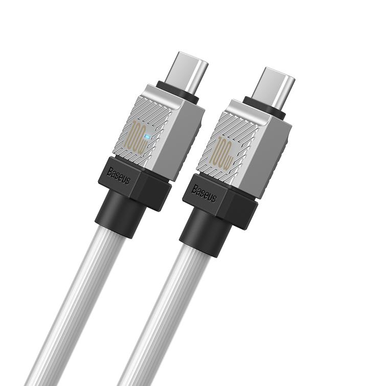 Baseus-kaapeli CoolPlay USB-C - USB-C 2m 100W valkoinen
