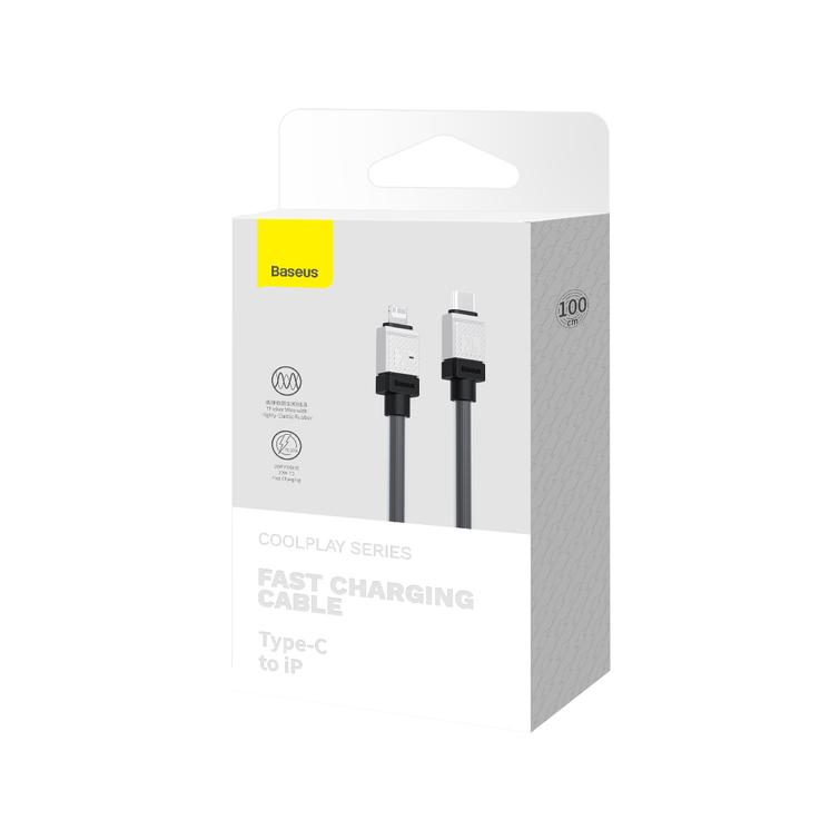 Baseus CoolPlay USB-C - Lightning-kaapeli 1m 20W musta