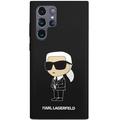 Karl Lagerfeld -suojakuori Samsung Galaxy S24 Ultralle KLHCS24LSNIKBCK musta HC SILICONE NFT IKONIK