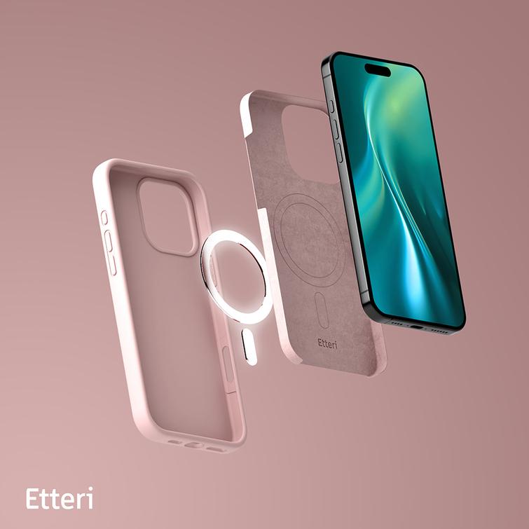 Etteri silikoninen lipaskotelo iPhone 16 Pro Max 6,9" vaaleanpunainen