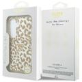 Guess case IML Leopard Print Triangle MagSafe for Samsung Galaxy S26 brown
