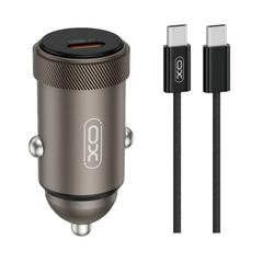 XO autolaturi CC70 PD 30W 1x USB-C musta + USB-C-kaapeli - USB-C