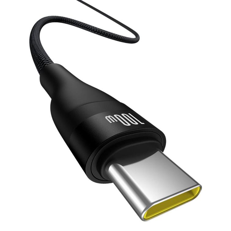 Baseus Flash 2 -latauskaapeli USB-C-kaapeliin 100W 1m, musta