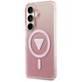 Guess case IML Gradient Triangle MagSafe for Samsung Galaxy S26 pink