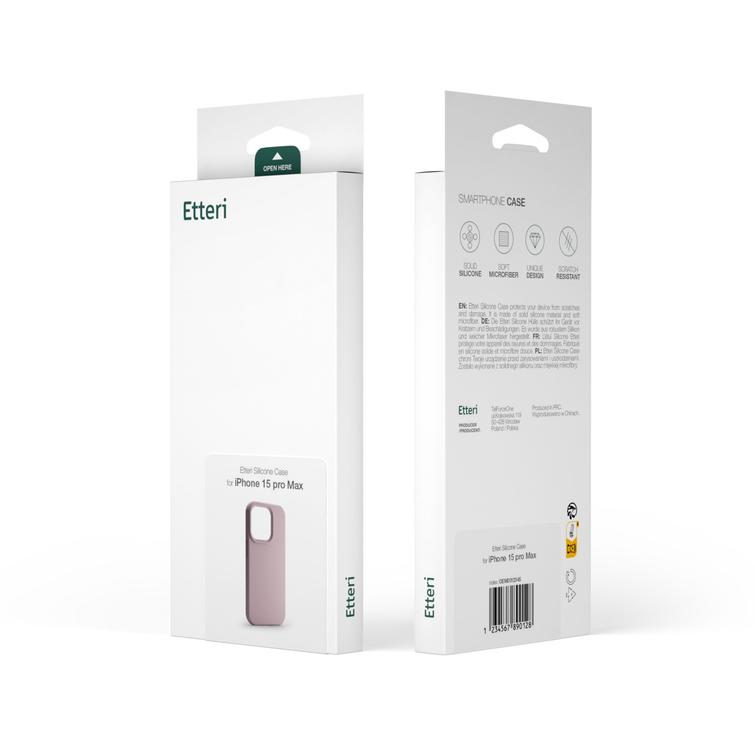 Etteri-silikonikuori iPhone 15 Pro Max 6,7":lle, vaaleanpunainen