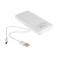 POWERBANK MX COCO 10 000mAh 2xUSB, 10W Li-Po, WHITE + MICROUSB CABLE