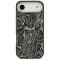 Guess Python Pattern MagSafe -kotelo iPhone Airille, musta