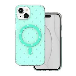 Bubble Dots Mag -kuori iPhone 15 6,1" vihre&auml;