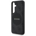 Guess HC MagSafe PU 4G Circle Classic Logo -suojakuori Samsung Galaxy S25:lle, musta