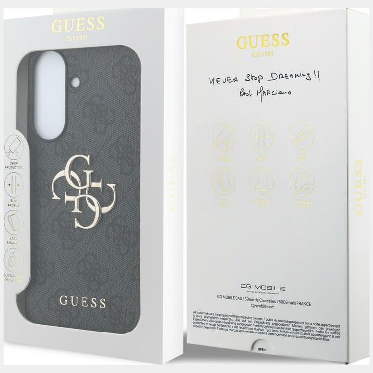 Guess HC PU 4G Big Metal Logo case for Samsung Galaxy A37 black