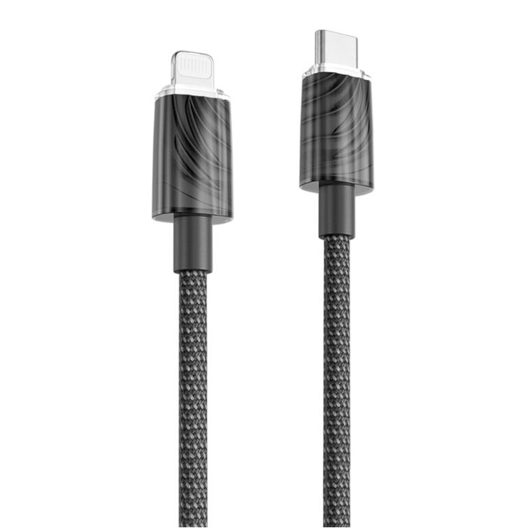Proove Spectral USB-C - Lightning-kaapeli 1m 3A musta
