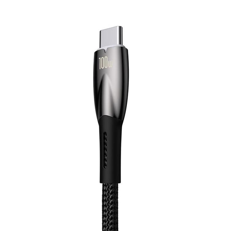 Baseus Glimmer USB - USB-C -kaapeli 1,0m musta 100W