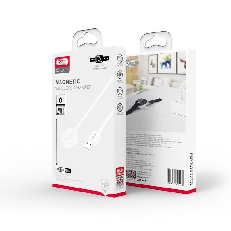 XO langaton induktiivinen laturi CX012 valkoinen Apple Watchille