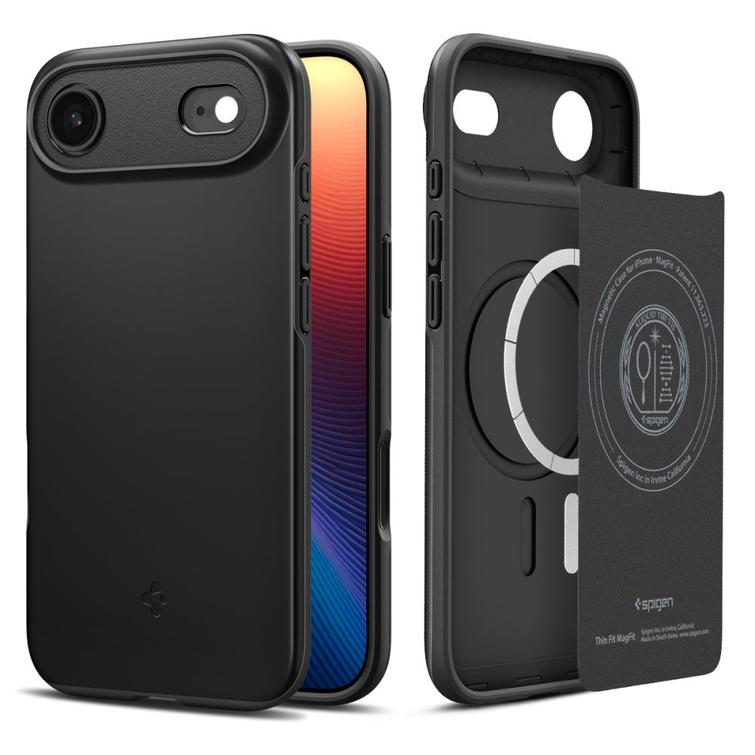 Spigen Thin Fit Mag Magsafe -kotelo iPhone 17 Airille, musta