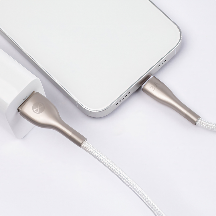 Forever Sleek -kaapeli USB - USB-C 1,0 m 3A valkoinen