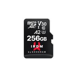 GoodRam IRDM 256GB microSD UHS-I U3 V30 -muistikortti adapterilla