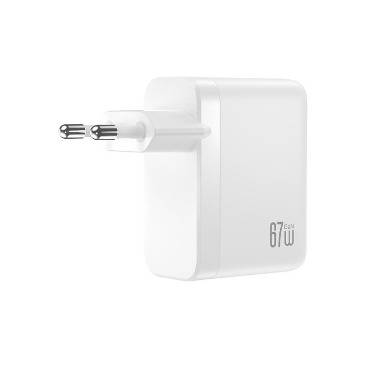 XO-sein&auml;laturi CE39 PD 67W 3x USB-C 1x USB Valkoinen