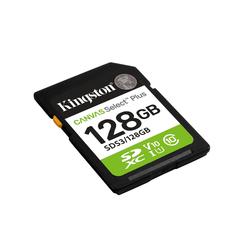 Kingstonin muistikortti 128GB SDXC Canvas Select Plus Gen3 150MB/s C10 UHS-I U1 V10