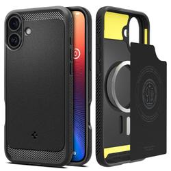 Spigen Rugged Armor Mag Magsafe -suojakuori iPhone 16 6,1":lle mattamusta