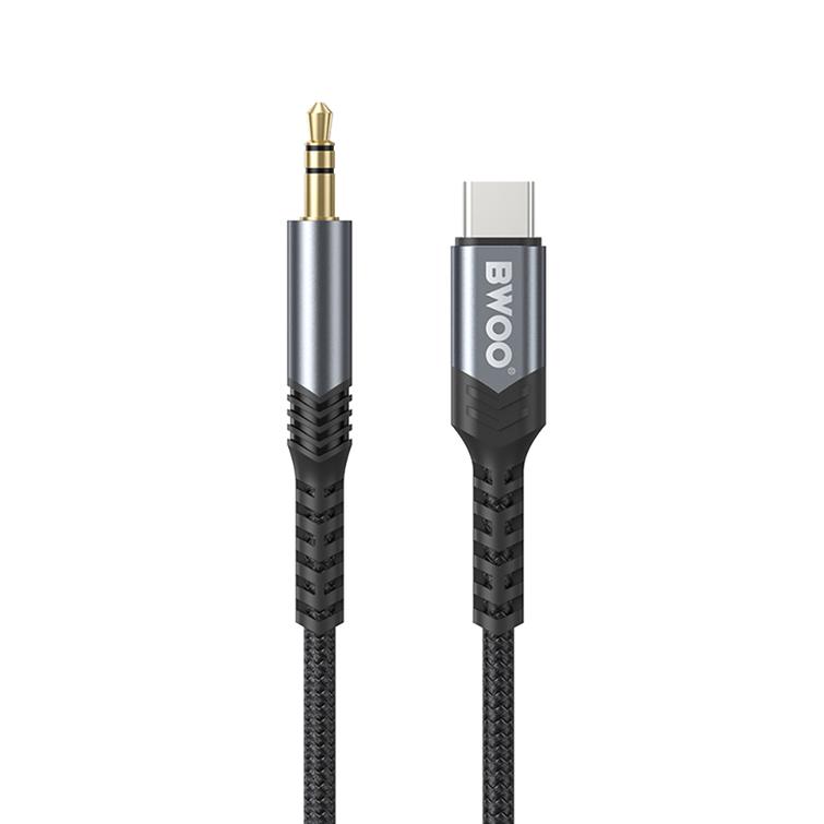 BWOO kaapeli AUX 3,5 mm - USB-C BO-AUX066 czarny