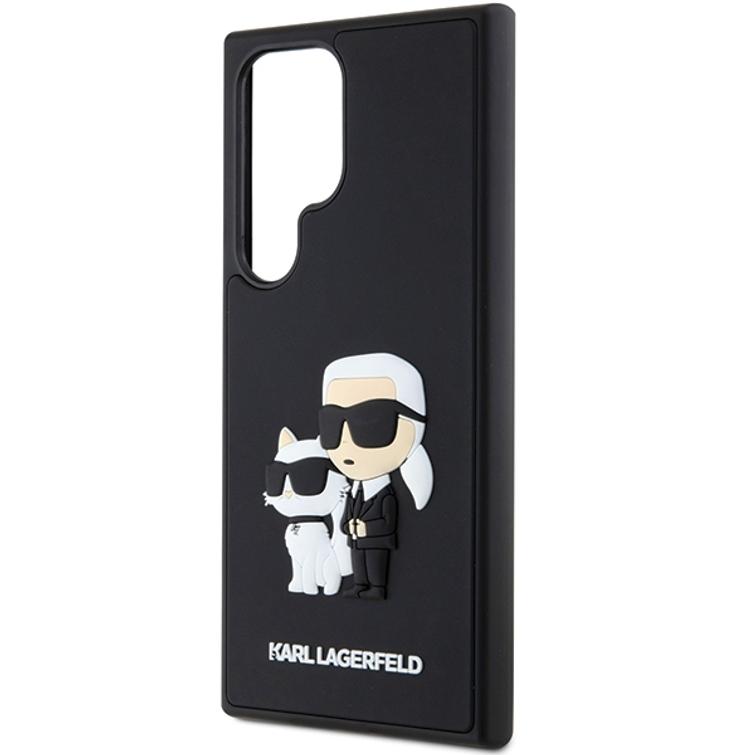 Karl Lagerfeld -suojakuori Samsung Galaxy S24 Ultralle KLHCS24L3DRKCNK musta HC 3D RUBBER KC NFT