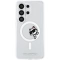 Karl Lagerfeld case IML Peekaboo Choupette MagSafe for Samsung Galaxy S26 Ultra transparent
