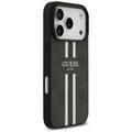 Guess 4G Printed Stripes MagSafe -suojakuori iPhone 17 Prolle, musta