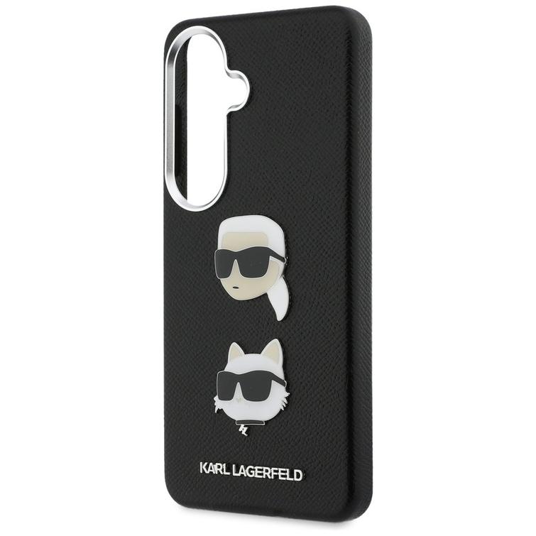 Karl Lagerfeld case Saffiano Double Heads Metal for Samsung Galaxy S26 black