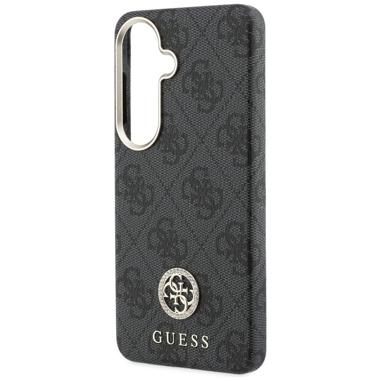 Guess case 4G Rhinestone Round Logo MagSafe for Samsung Galaxy S26 black