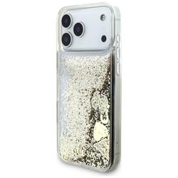 Guess Liq. Glitter 4 Charms -suojakuori iPhone 17 Pro Maxille, kulta