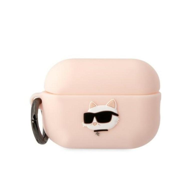 Karl Lagerfeld Airpods Pro 2 -kuulokkeiden suojakuori KLAP2RUNCHP, pinkki, 3D-silikoni NFT Karl