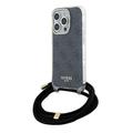 Guess iPhone 15 Pro 6,1" suojakuori GUHCP15LHC4SEK musta HC CROSSBODY CORD 4G PRINT