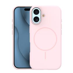 Silikoninen ohut Mag-suojakuori iPhone 17 6,3":lle, vaaleanpunainen