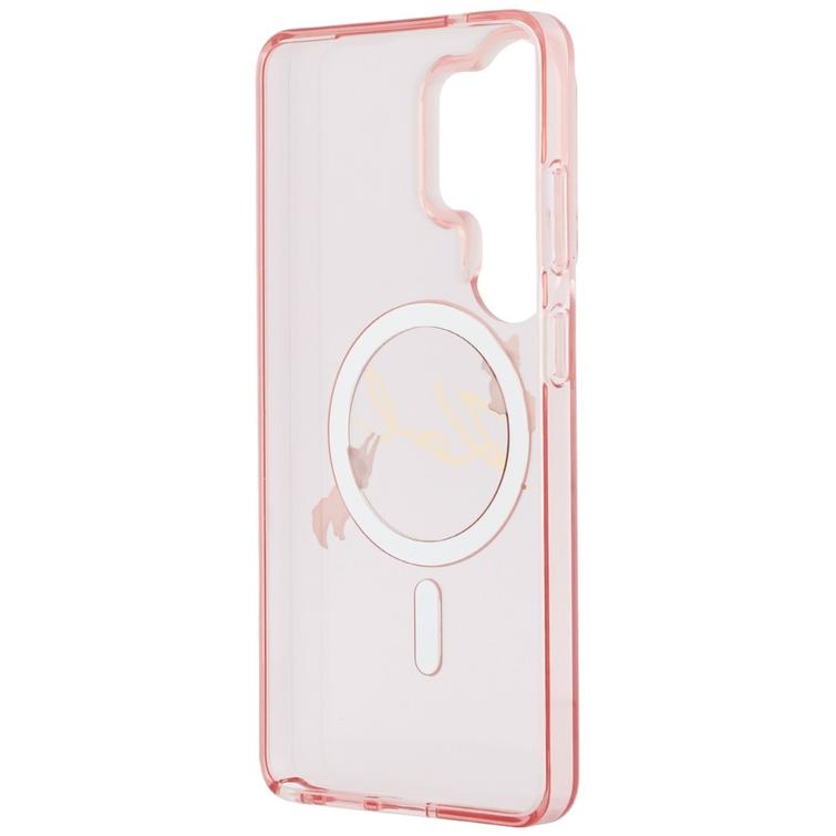 Karl Lagerfeld case IML KC Script MagSafe for Samsung Galaxy S26 Ultra pink