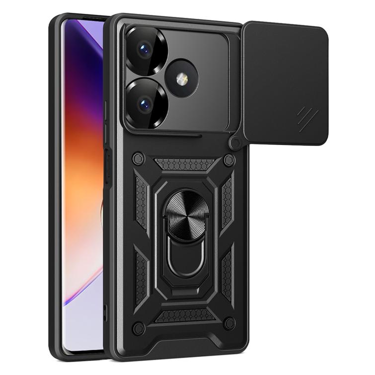 Defender Slide -suojakuori Xiaomi Redmi 13 4G / 13 5G:lle, musta