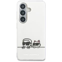 Karl Lagerfeld case IML Peekaboo Karl&Choupette MagSafe for Samsung Galaxy S26 Plus transparent