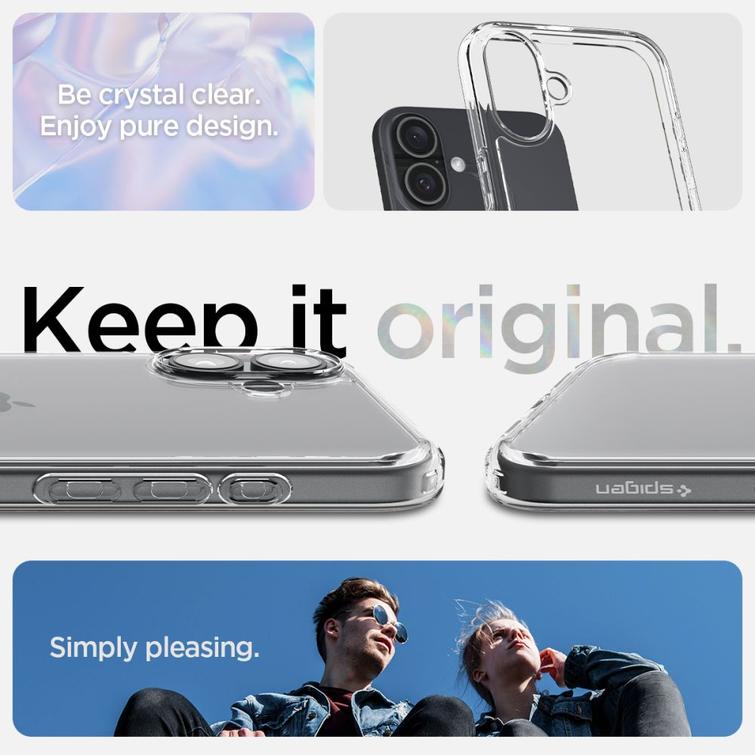 Spigen Ultra Hybrid -suojakuori iPhone 16 6,1":lle, kristallinkirkas