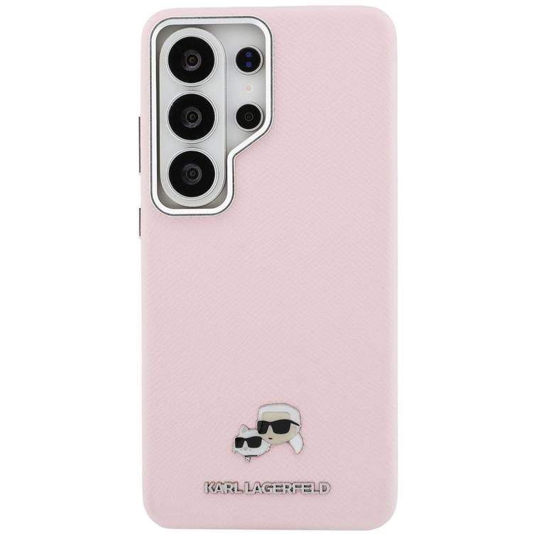 Karl Lagerfeld case Saffiano KC Metal Logo MagSafe for Samsung Galaxy S26 Ultra pink
