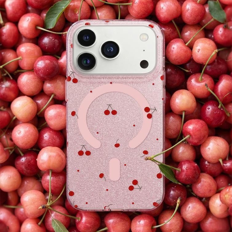 Cherry Mag case for iPhone 17 6,3'' glitter