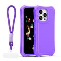Safepop case with strap for iPhone 15 Pro 6,1" purple