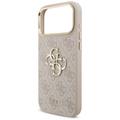 Guess 4G Big 4G Classic Logo Big Strap -metallinappisuojakuori iPhone 17 Pro Maxille, pinkki