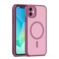 Mag Matt case for iPhone 11 maroon camera protection